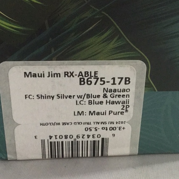 MAUI JIM NAAUAO SUNGLASSES POLARIZED UNISEX. - Picture 6 of 7